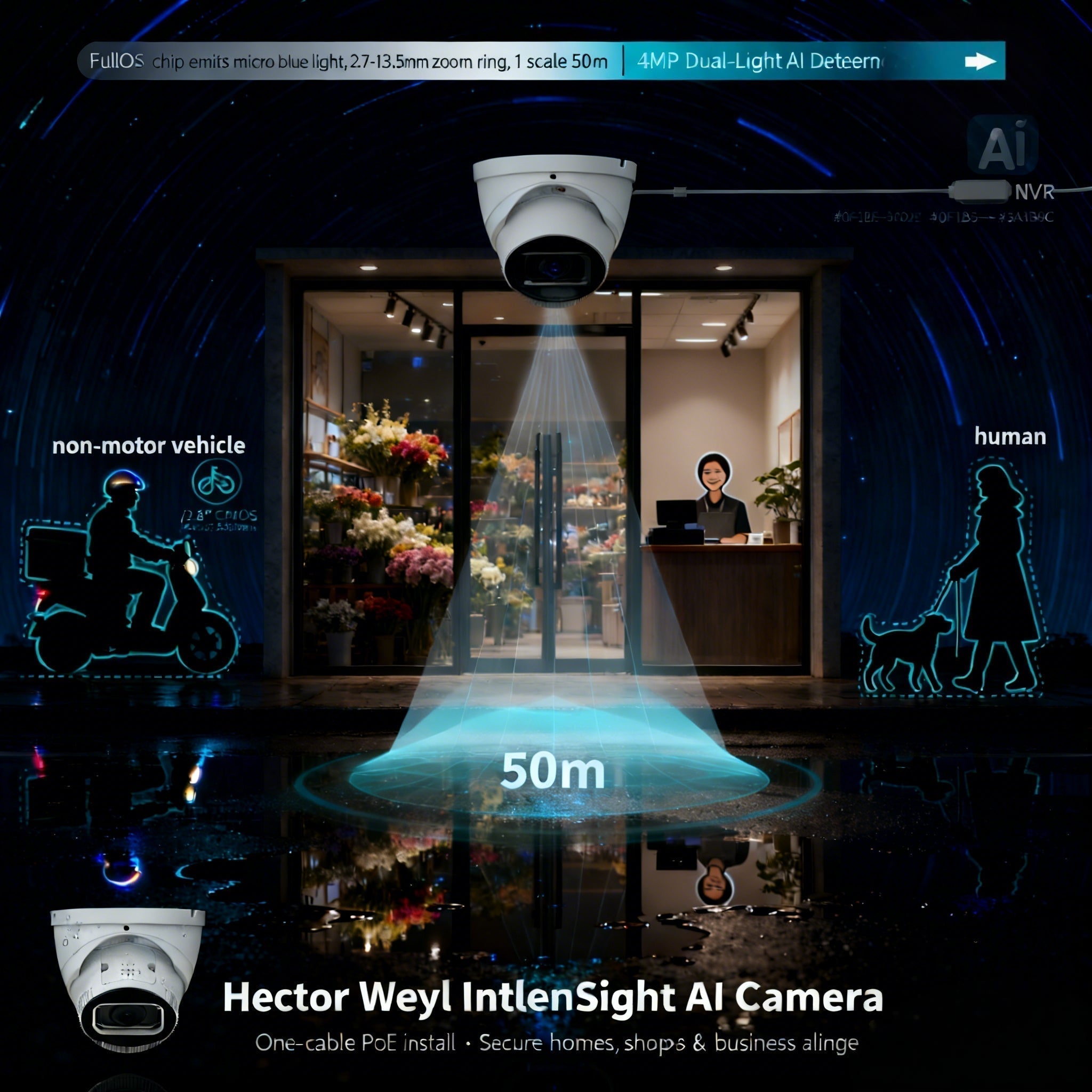 HW-IPC-G2449M-IL-ZAS 4MP AI Network Camera: Your 24/7 Guardian with Crystal-Clear Vision