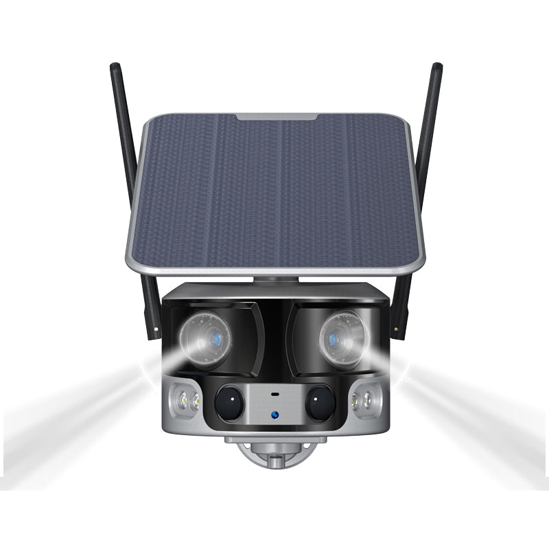 New Version Solar Power 4K 8MP 180° Viewing Angle Network Camera